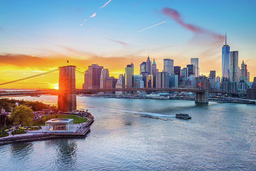 New York City, East River, Brooklyn, Dumbo, Brooklyn Bridge, Lower ...