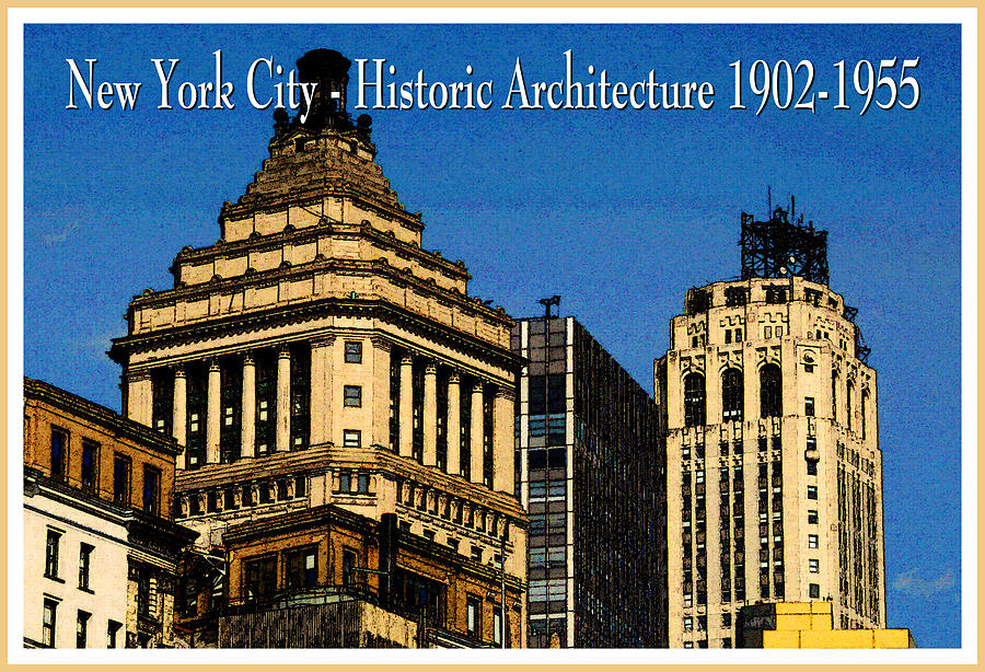 New York City - Historic Skyscraper Architecture Poster Painting by Peter Potter