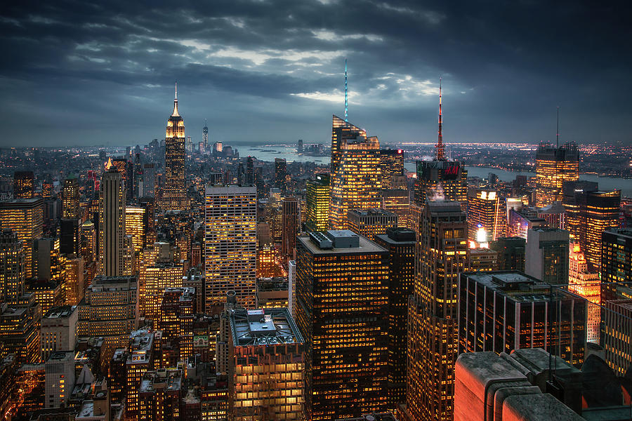 New York City Lights Photograph by Dennis Fischer - Fine Art America