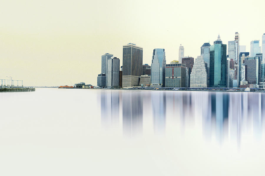 New York City, Lower Manhattan Viewed From Brooklyn Digital Art by Lumiere