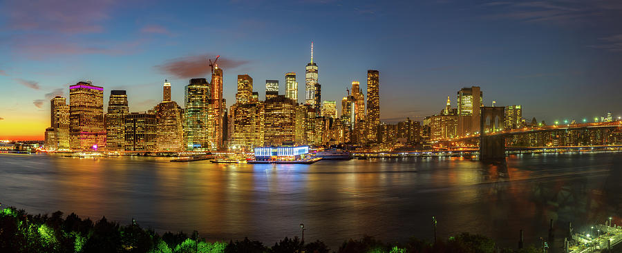 New York City Manhattan skyline panorama Photograph by Anek Suwannaphoom