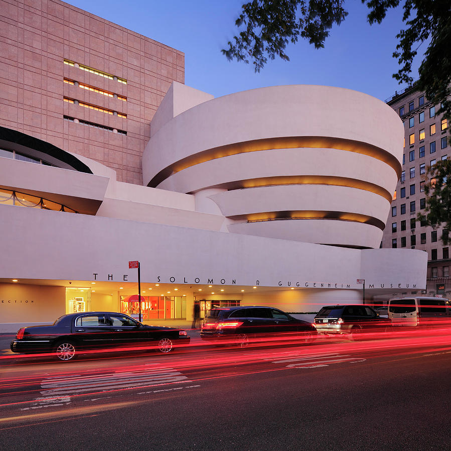 New York City, Manhattan, Upper East Side, Museum Mile, Guggenheim Museum, Exterior, Designed By Architect Frank Lloyd Wright Digital Art by Riccardo Spila