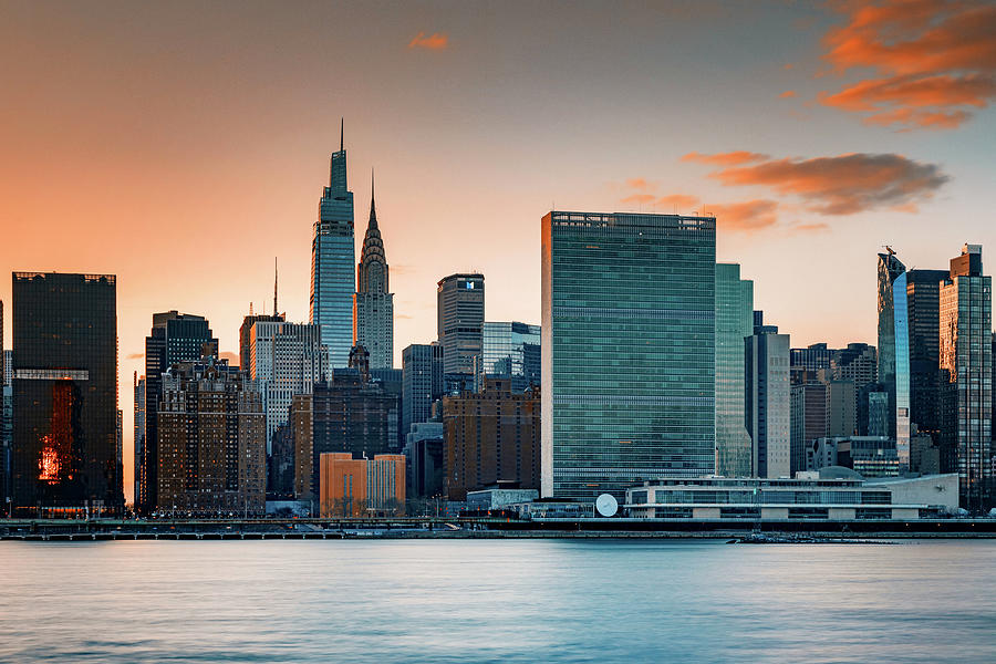 New York City, Midtown Manhattan Skyline Seen From Long Island City Digital Art by Lumiere