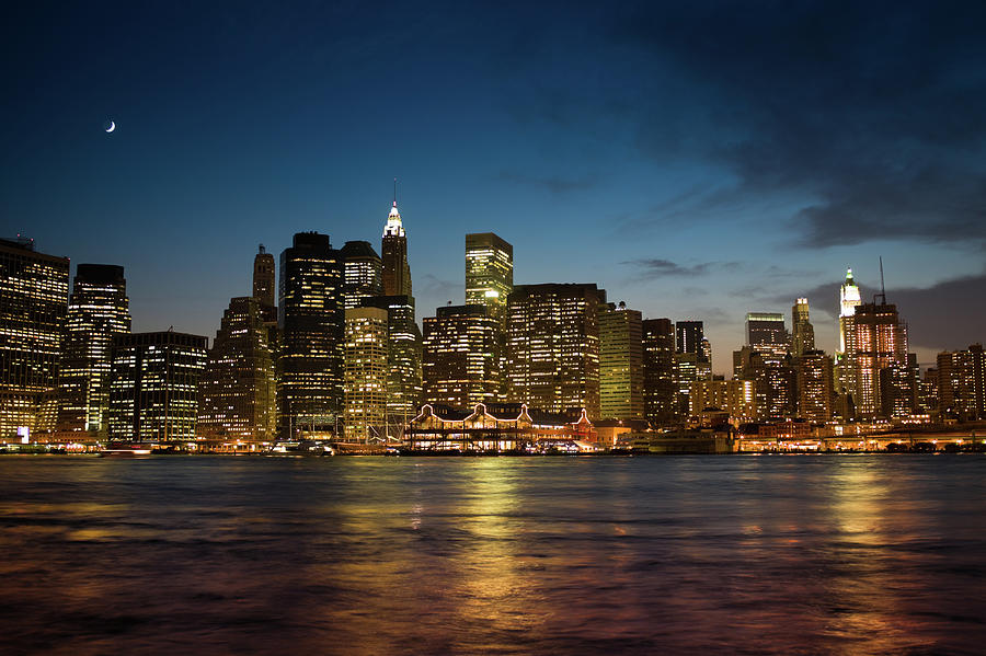 New York City Night Photograph by Mlenny