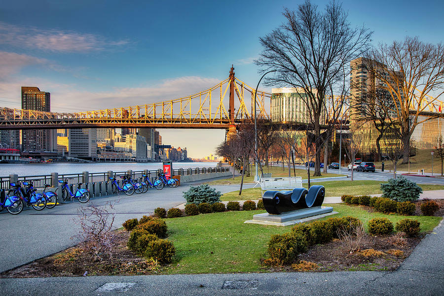 New York City, Roosevelt Island, View From South Point Park Digital Art by Lumiere