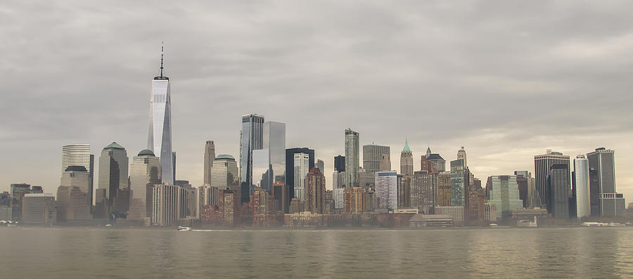 New York City - Seascape in Panorama Photograph by Bill Cannon