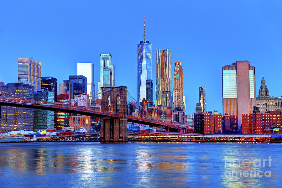 New York City Skyline Along The East River Photograph By Denis Tangney