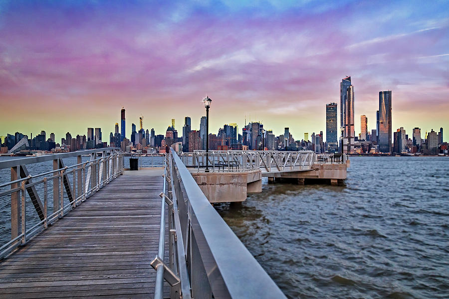 New York City Skyline in Pastels by Susan Candelario New York City Skyline in Pastels by Susan Candelario