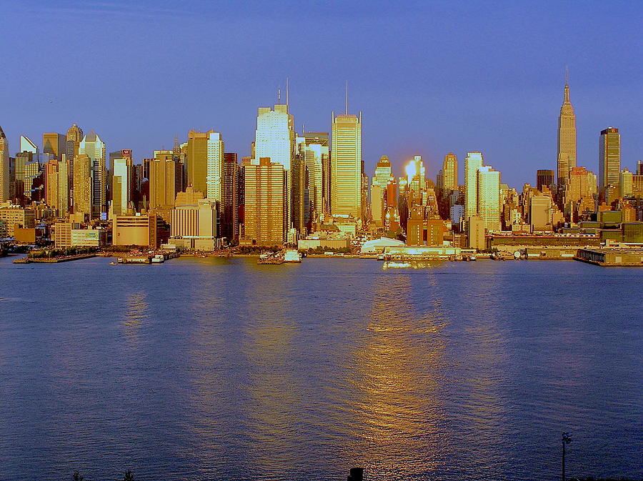 New York City Skyline Summer Evening Photograph by Jeffrey Gurnari ...