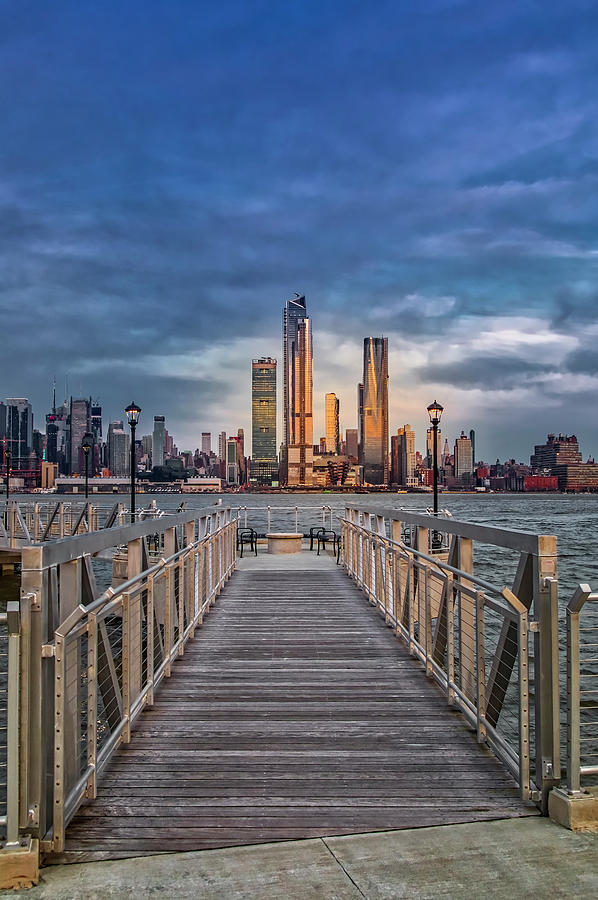 New York City Skyline Sundown Photograph by Susan Candelario