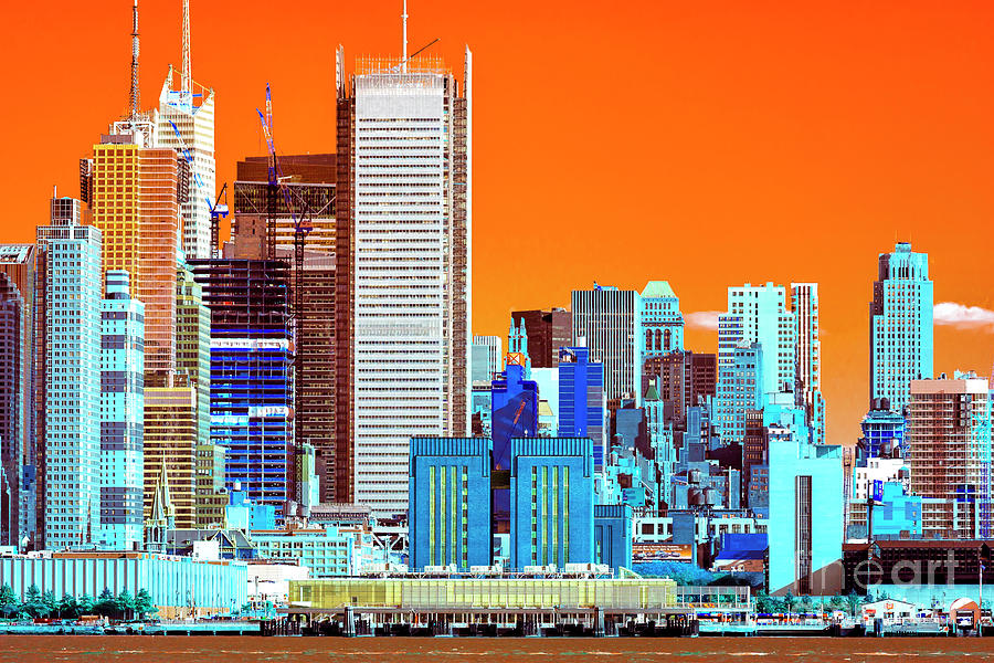 New York City Skyscraper Colors Pop Art Photograph by John Rizzuto