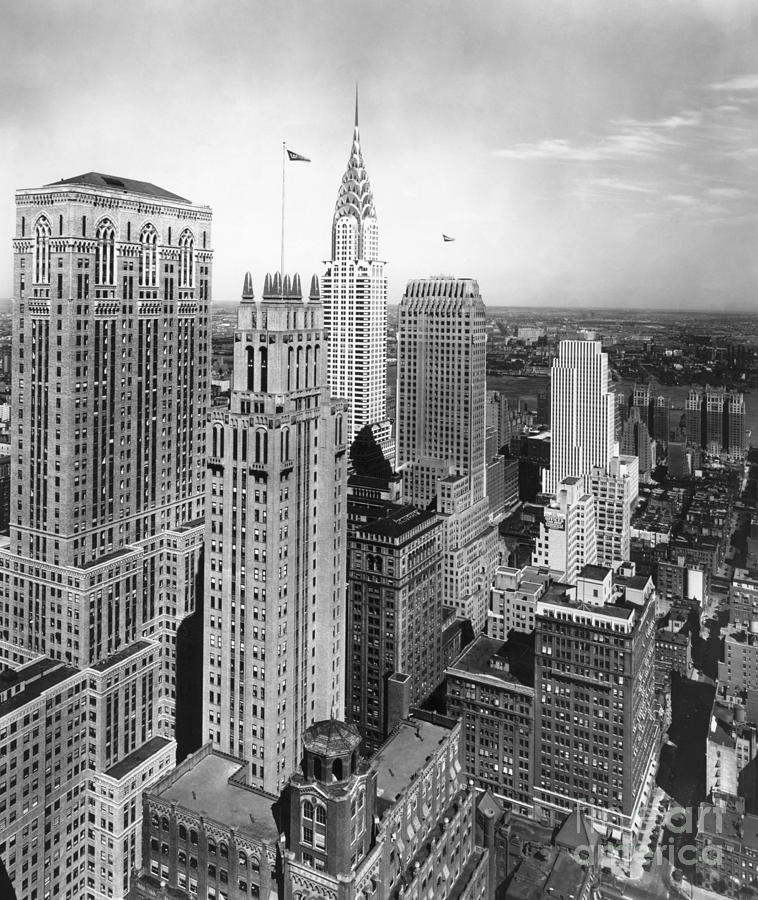 New York City Skyscrappers Photograph by Granger