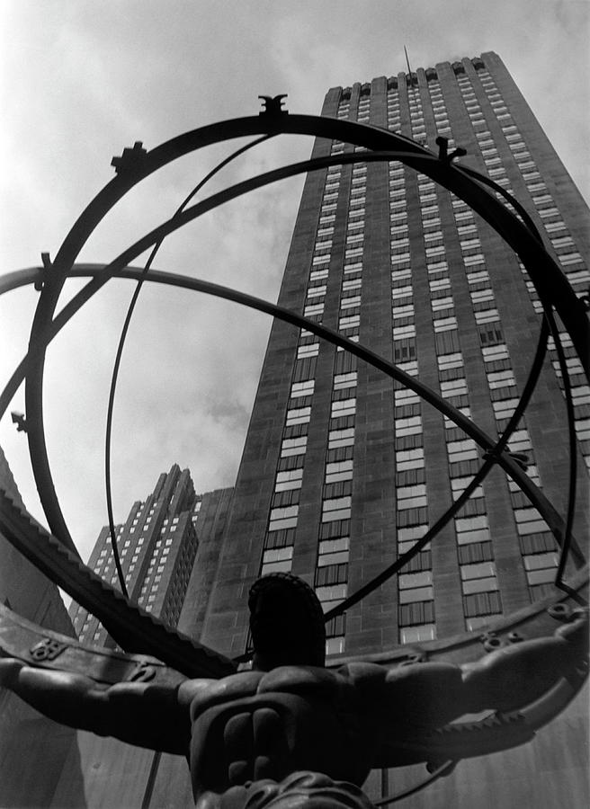 New York City, Statue Of Atlas, Rockefel Photograph by George Marks