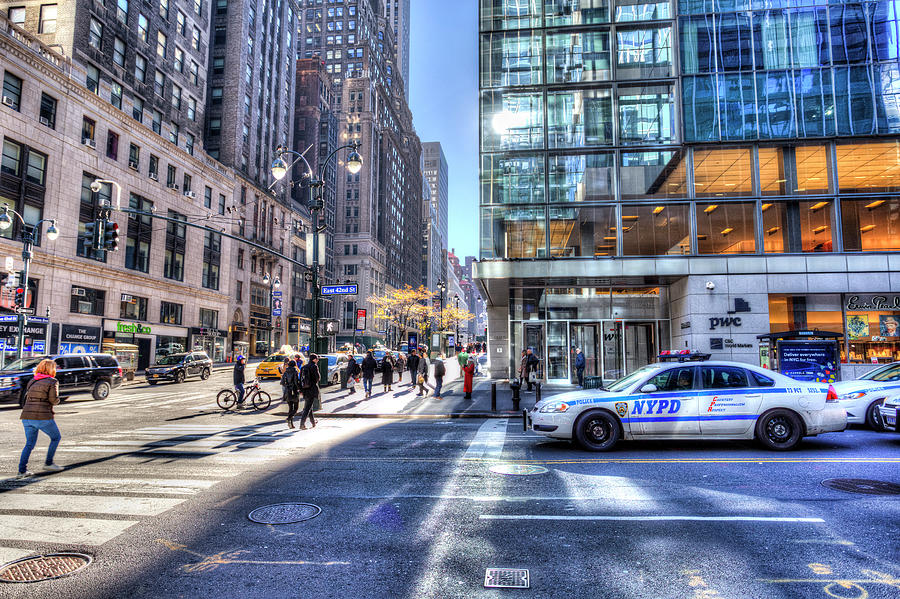 New York Photograph - New York City Street Scene by David Pyatt