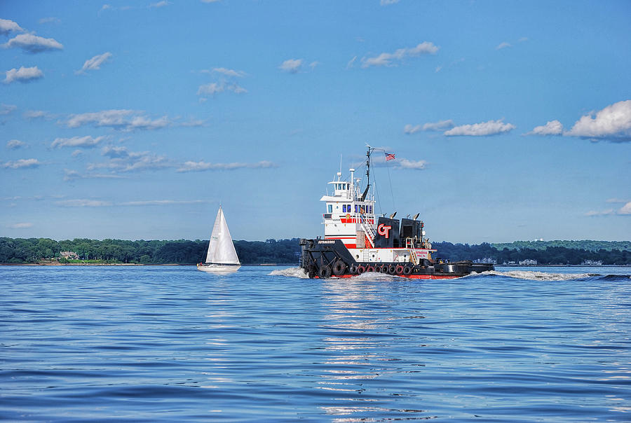 Tugboat at City Island in New York City Photograph by Cordia Murphy