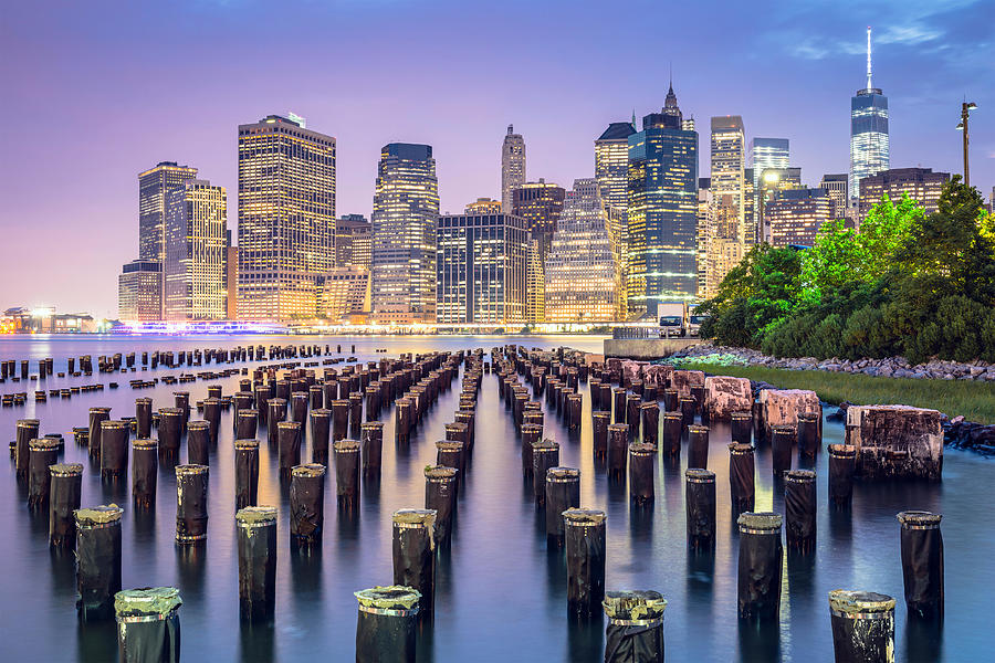 Cityscape Photograph - New York City, Usa Skyline At Night by Sean Pavone