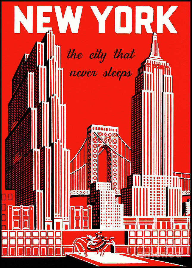 Photo Travel to New York Poster, Vintage