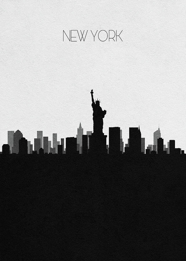 Abstract Digital Art - New York Cityscape Art by Inspirowl Design