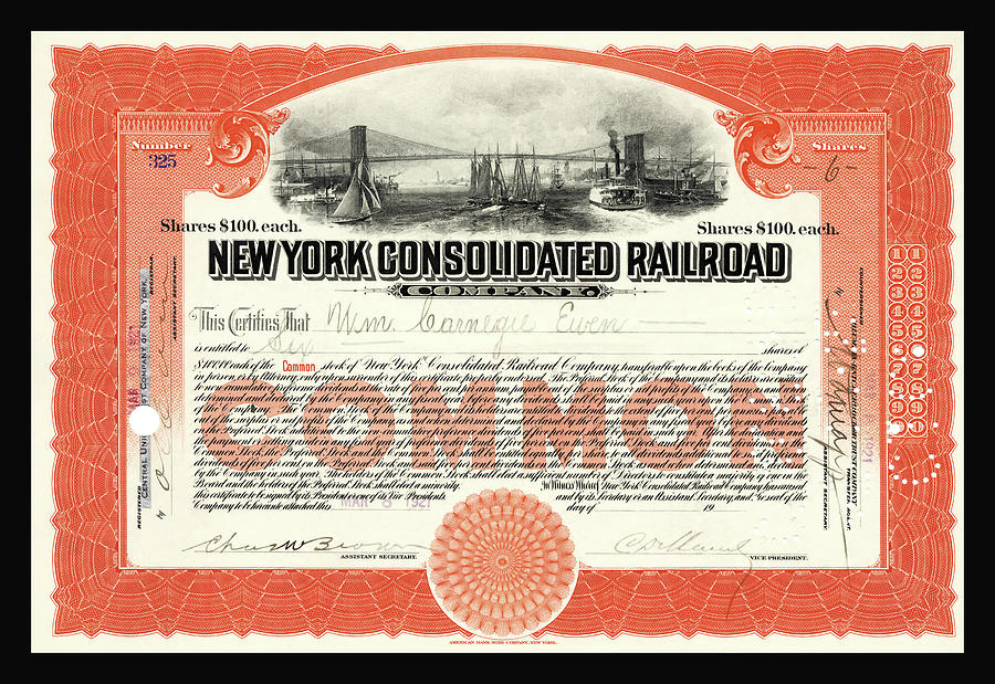 New York Consolidated Railroad Company Painting by Unknown