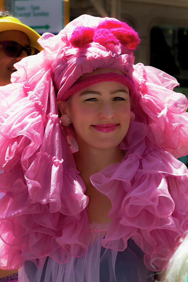 New York Dance Parade 2019 Female Dancer in Pink Costume Photograph by Robert Ullmann