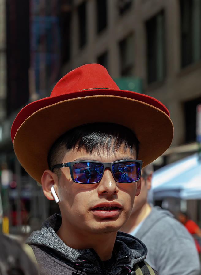 New York Dance Parade 2019 Wearing Two Hats Photograph by Robert Ullmann