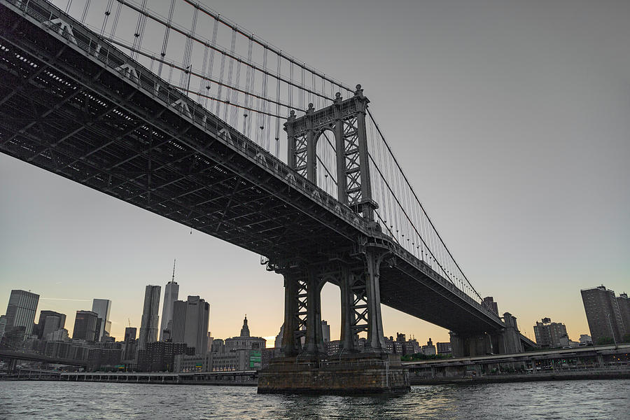 New York Evening Under The Bridge Photograph
