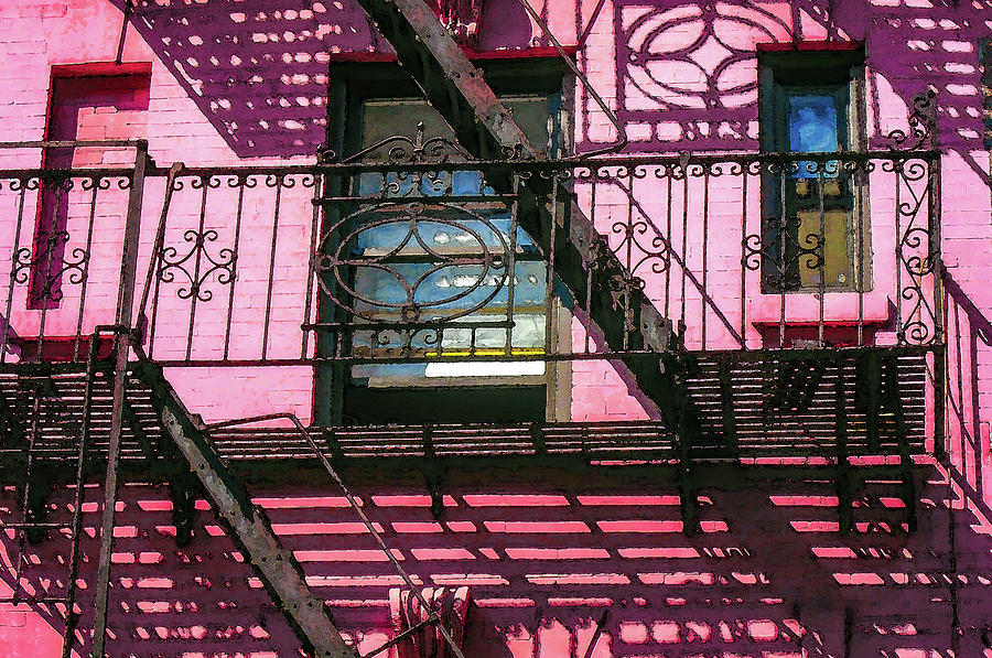 New York Fire Escape 2 Digital Art by Dimitris Sivyllis