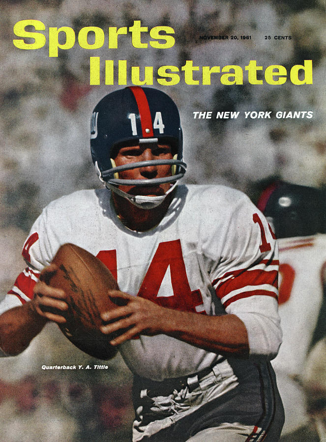 Washington Redskins Photograph - New York Giants Qb Y.a. Tittle... Sports Illustrated Cover by Sports Illustrated