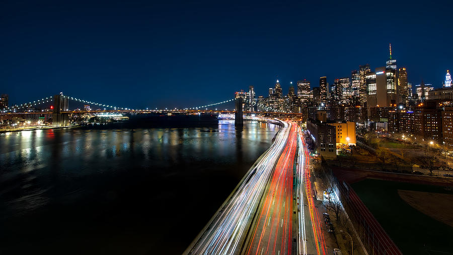New York Light Night Photograph by Ken Liang