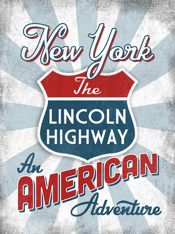 New York Digital Art - New York Lincoln Highway America by Flo Karp New York Digital Art - New York Lincoln Highway America by Flo Karp