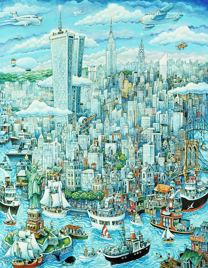 New York Painting - New York, New York by Bill Bell New York Painting - New York, New York by Bill Bell