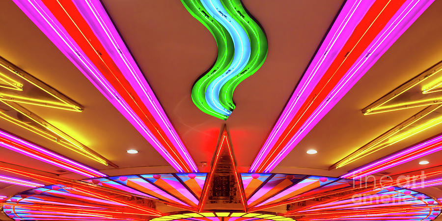 New York New York Casino Valet Neon Lights 2 to 1 Ratio Photograph by Aloha Art