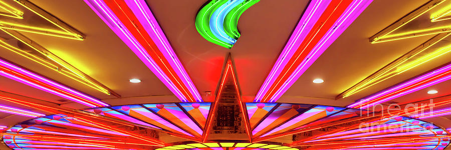 New York New York Casino Valet Neon Lights Lower half 2 to 1 Ratio Photograph by Aloha Art
