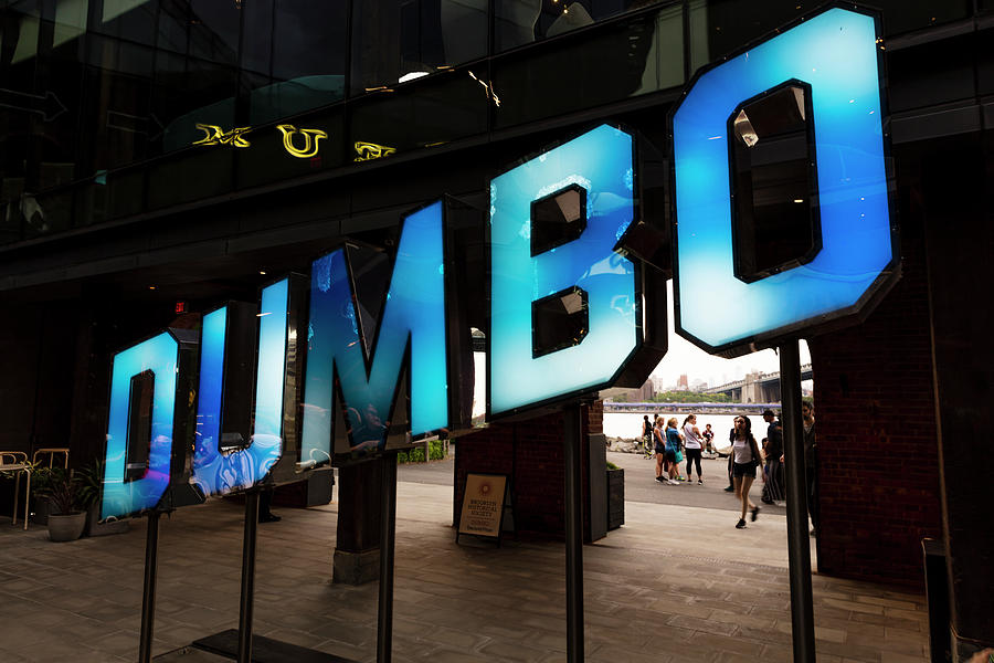 New York, Ny, Usa - Blue Sign Photograph by Panoramic Images - Fine Art ...