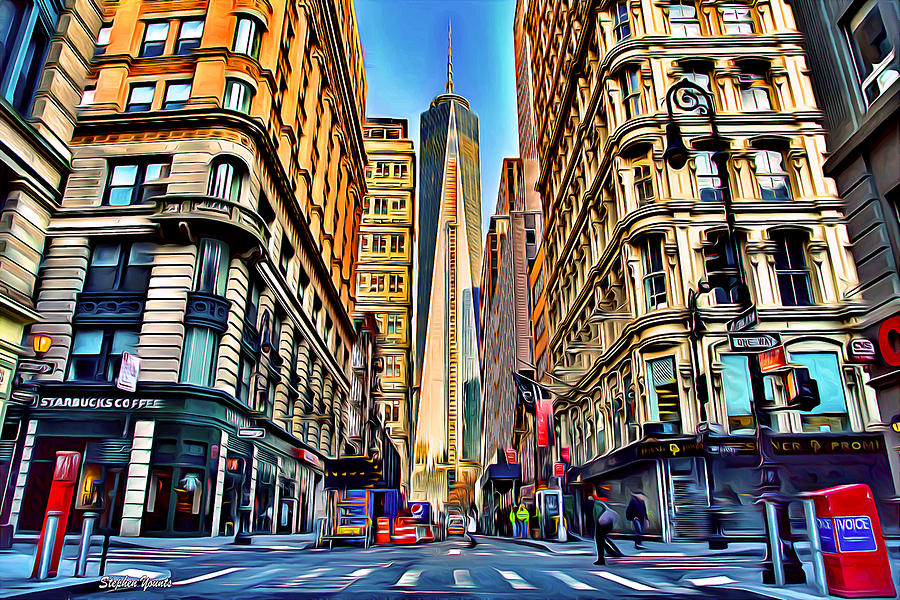 New York One World Trade Center Digital Art by Stephen Younts