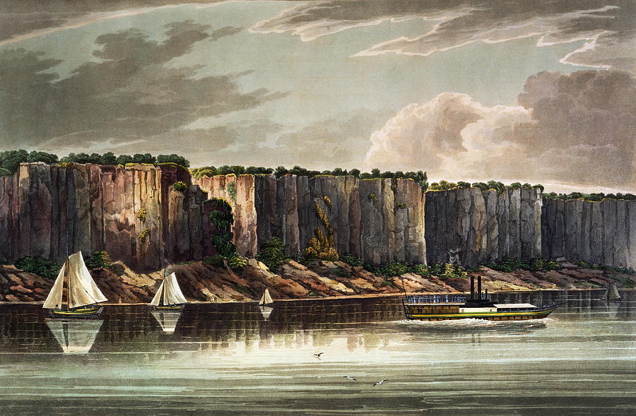 New York Palisades, 1820 Painting by William Guy Wall