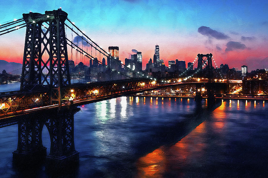 New York Panorama - 52 Painting by AM FineArtPrints