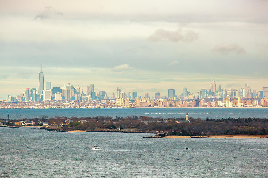 New York Skyline and Sandy Hook Photograph by Erin Cadigan
