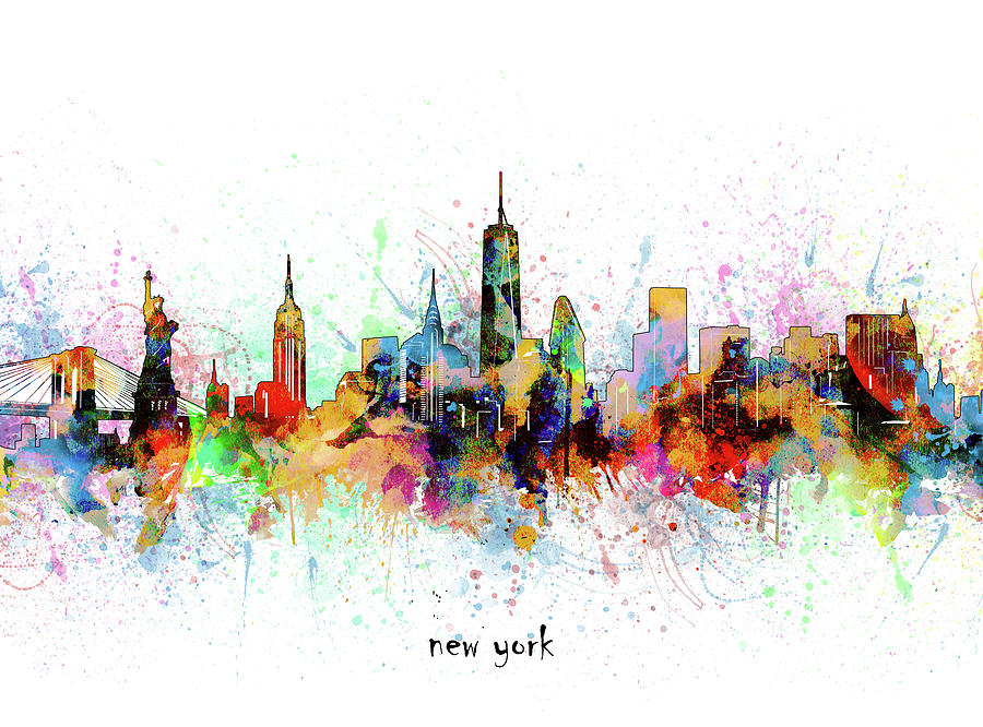 New York Skyline Artistic Digital Art By Bekim M Pixels