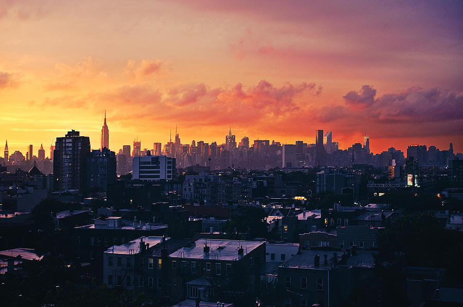 New York Skyline At Sundown Photograph by Photo By Alex Gaidouk