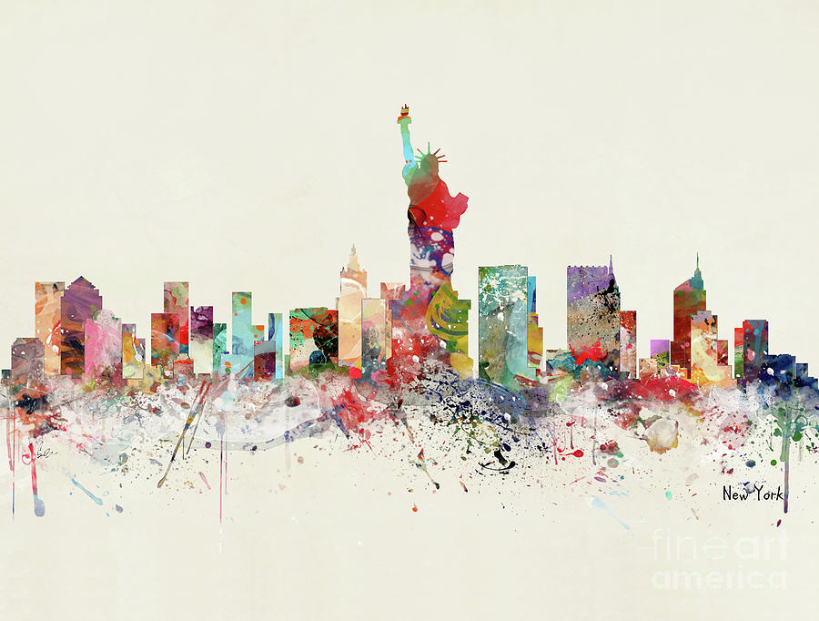 New York Skyline Painting by Bri Buckley