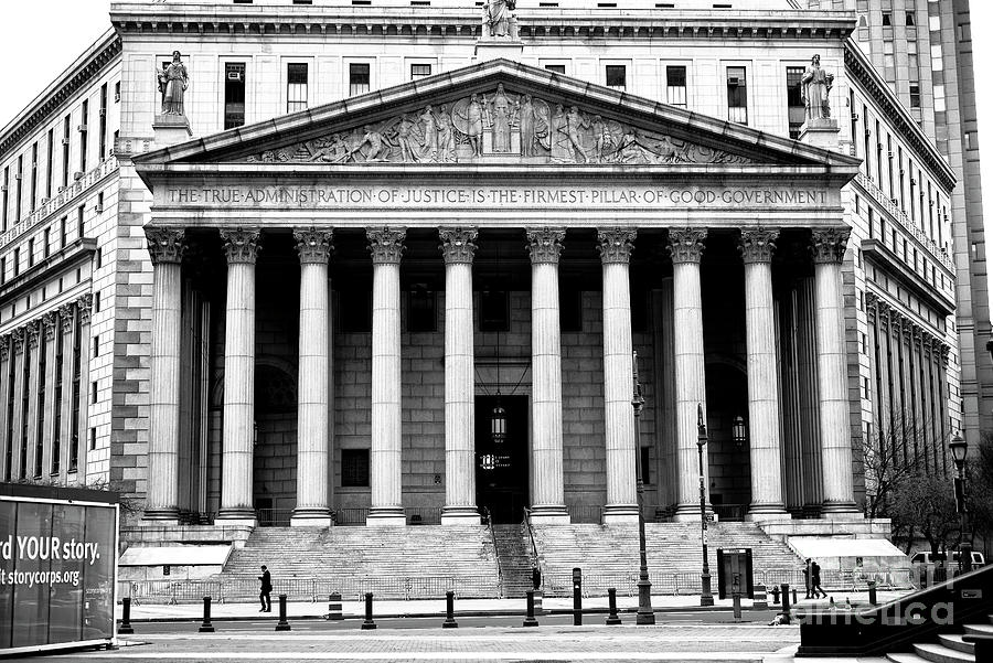 Broadway Photograph - New York State Supreme Court Building in New York City by John Rizzuto