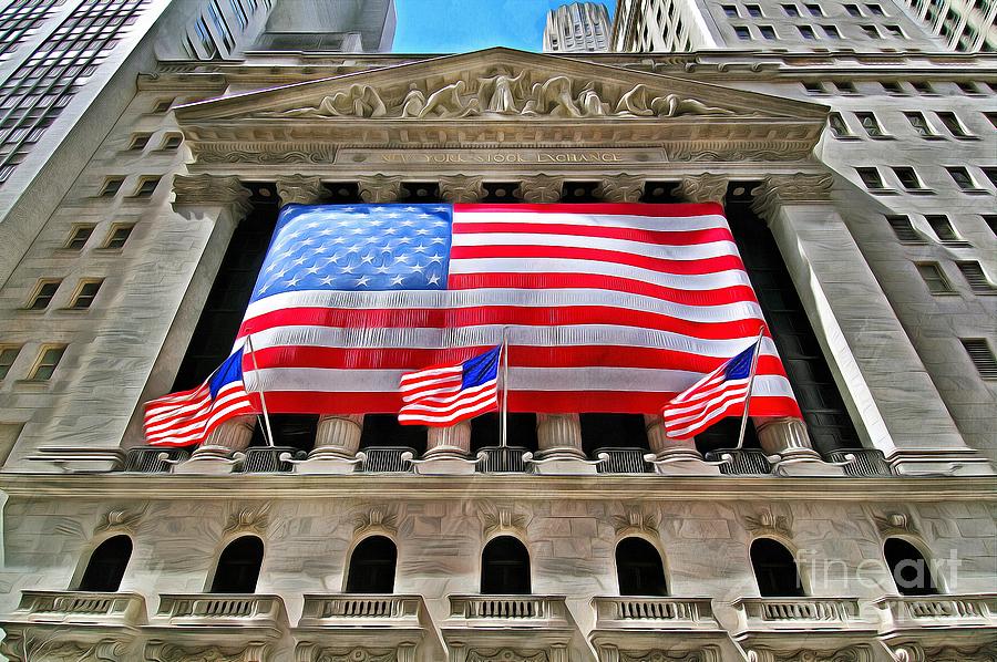 New York Stock Exchange Painting by George Atsametakis