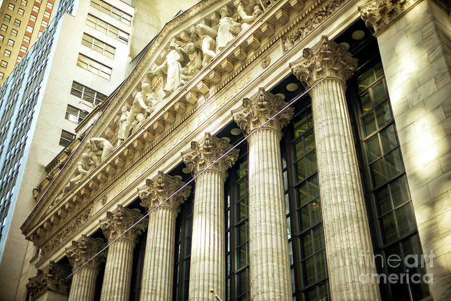 New York Stock Exchange Light and Shadows in Manhattan Photograph by John Rizzuto
