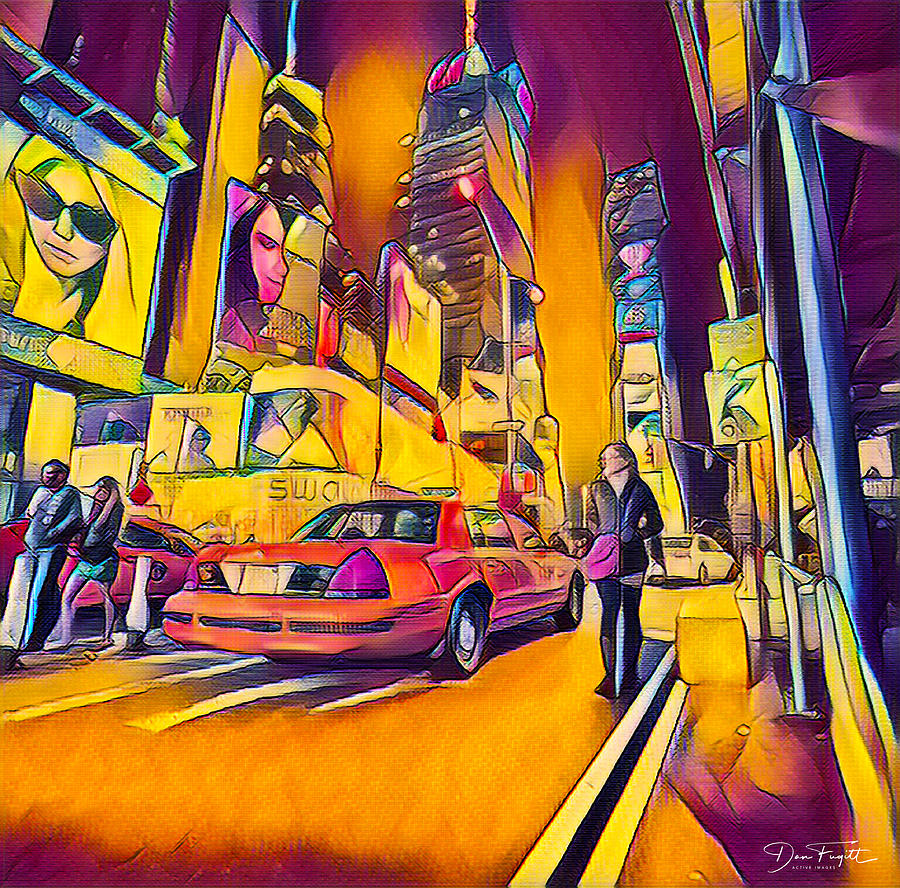 New York Street Digital Art By Dan Fugitt Fine Art America