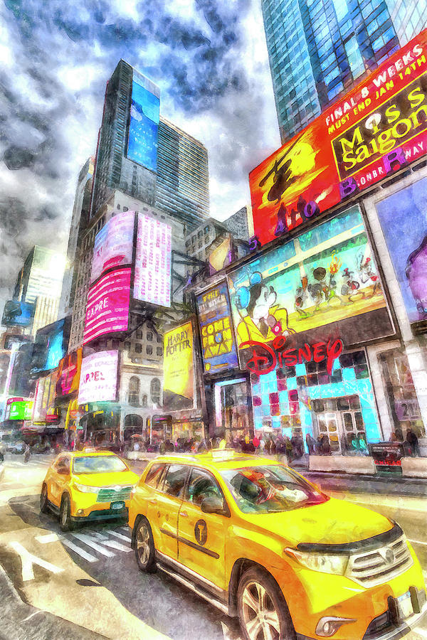 New York Taxicabs Art Photograph