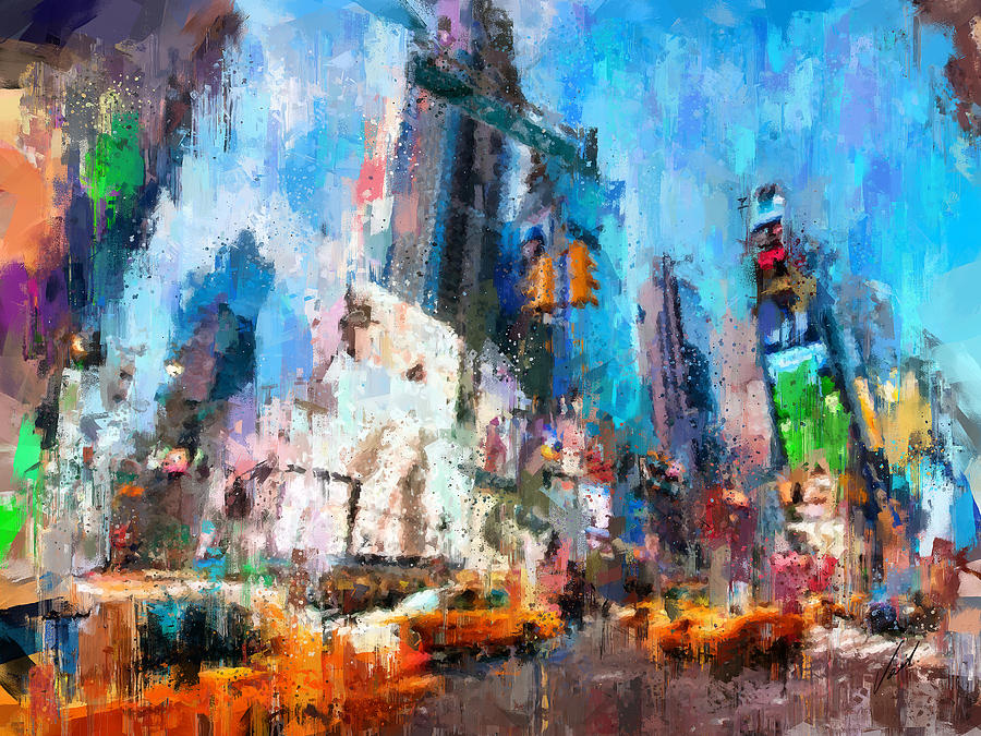 NEW YORK - Times Square Painting by Vart Studio