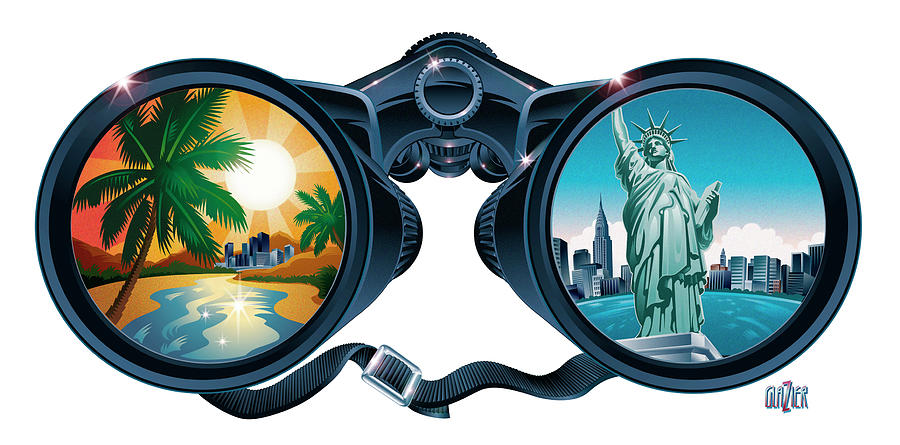 New York to Florida Vacation Digital Art by Garth Glazier