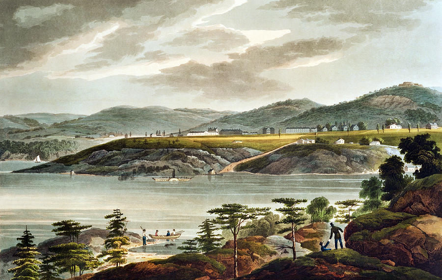 New York West Point, 1820 Painting by William Guy Wall