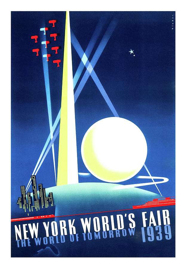 New York Worlds Fair 1939 Painting by Joseph Binder